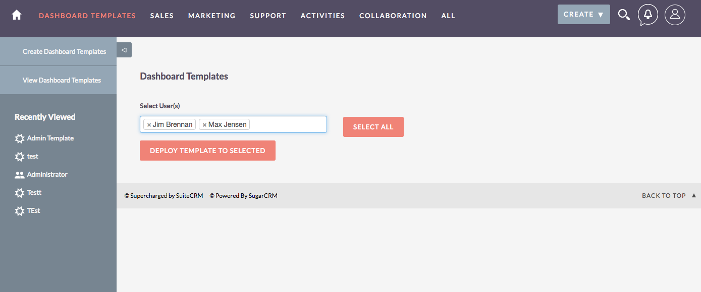 Admin Guide Dashboard Copy Manager